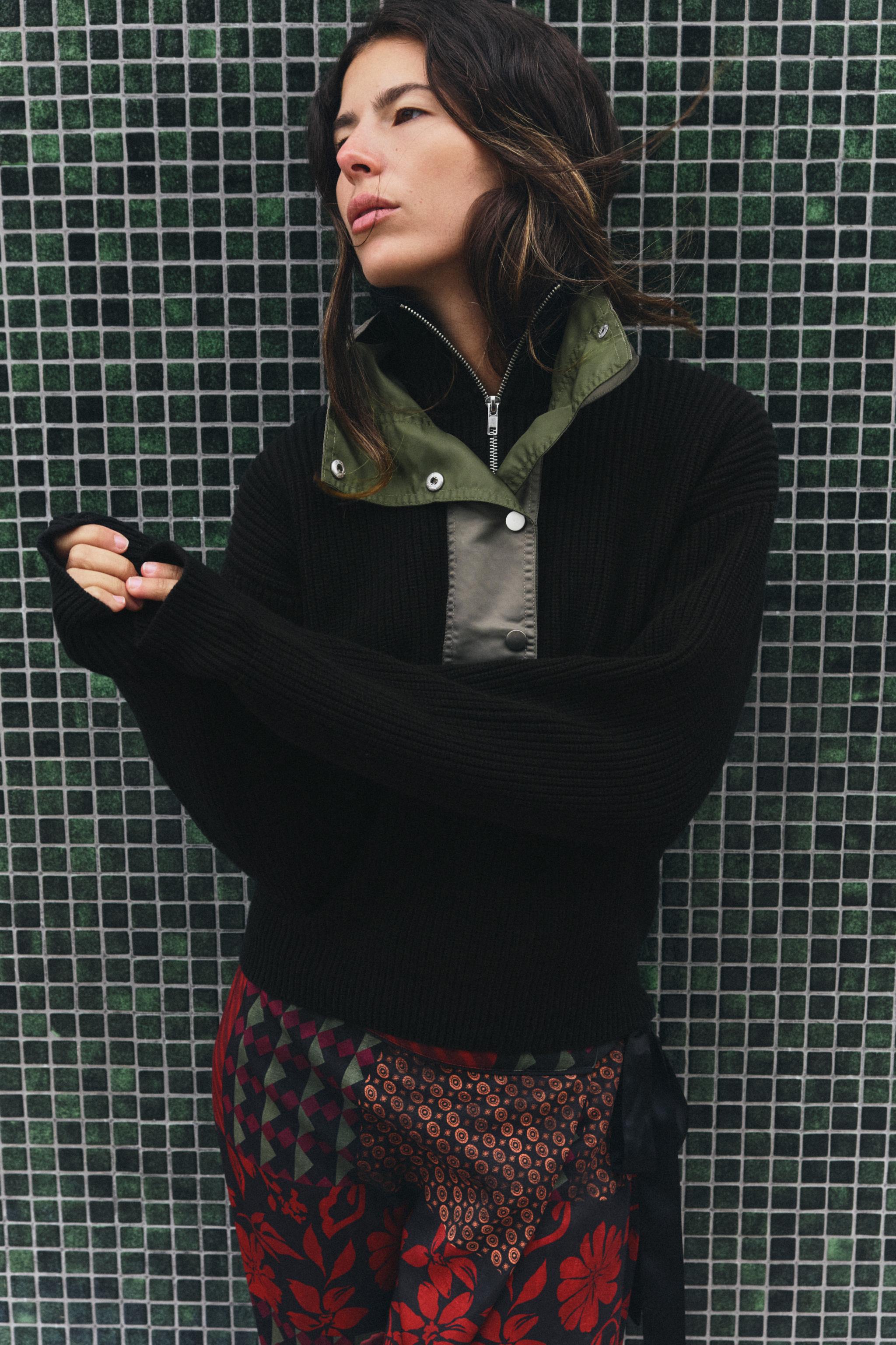 Combined Knit Sweater by Zara