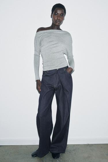 ASYMMETRISCHE SOFT TOP - Grijs gemêleerd van Zara