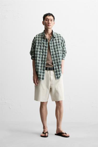 CARPENTER POCKET BERMUDA SHORTS - Stone by Zara