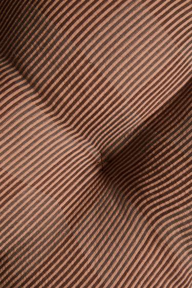 TOPSTITCHED COTTON FLOOR CUSHION - Brown by Zara - Image 3