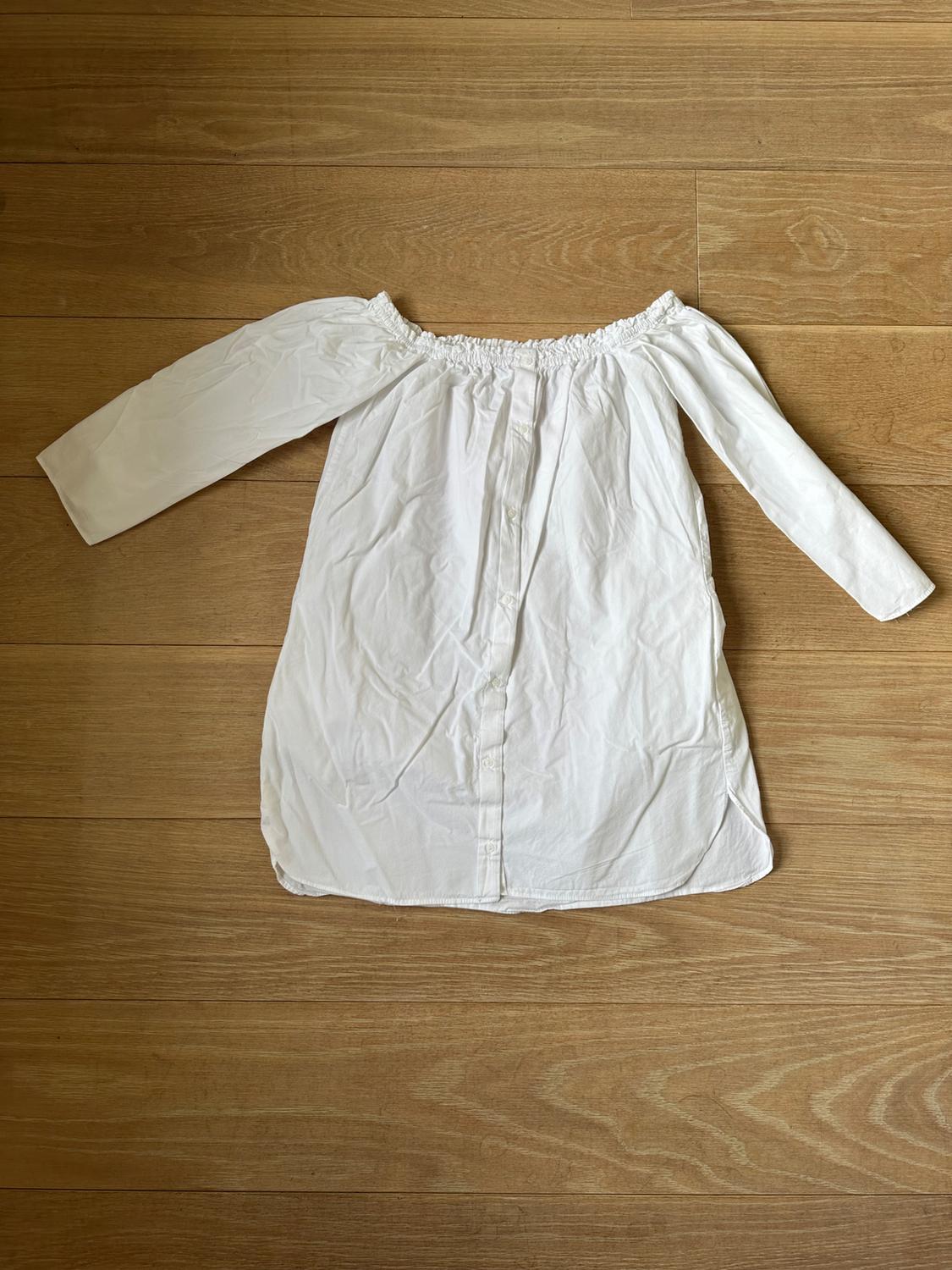 OFF-THE-SHOULDER POPLIN SHIRT
