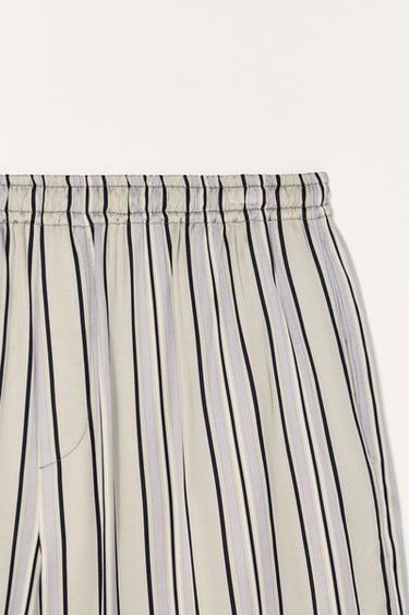 STRIPED RELAXED FIT BERMUDA SHORTS LIMITED EDITION - Beige by Zara - Image 6