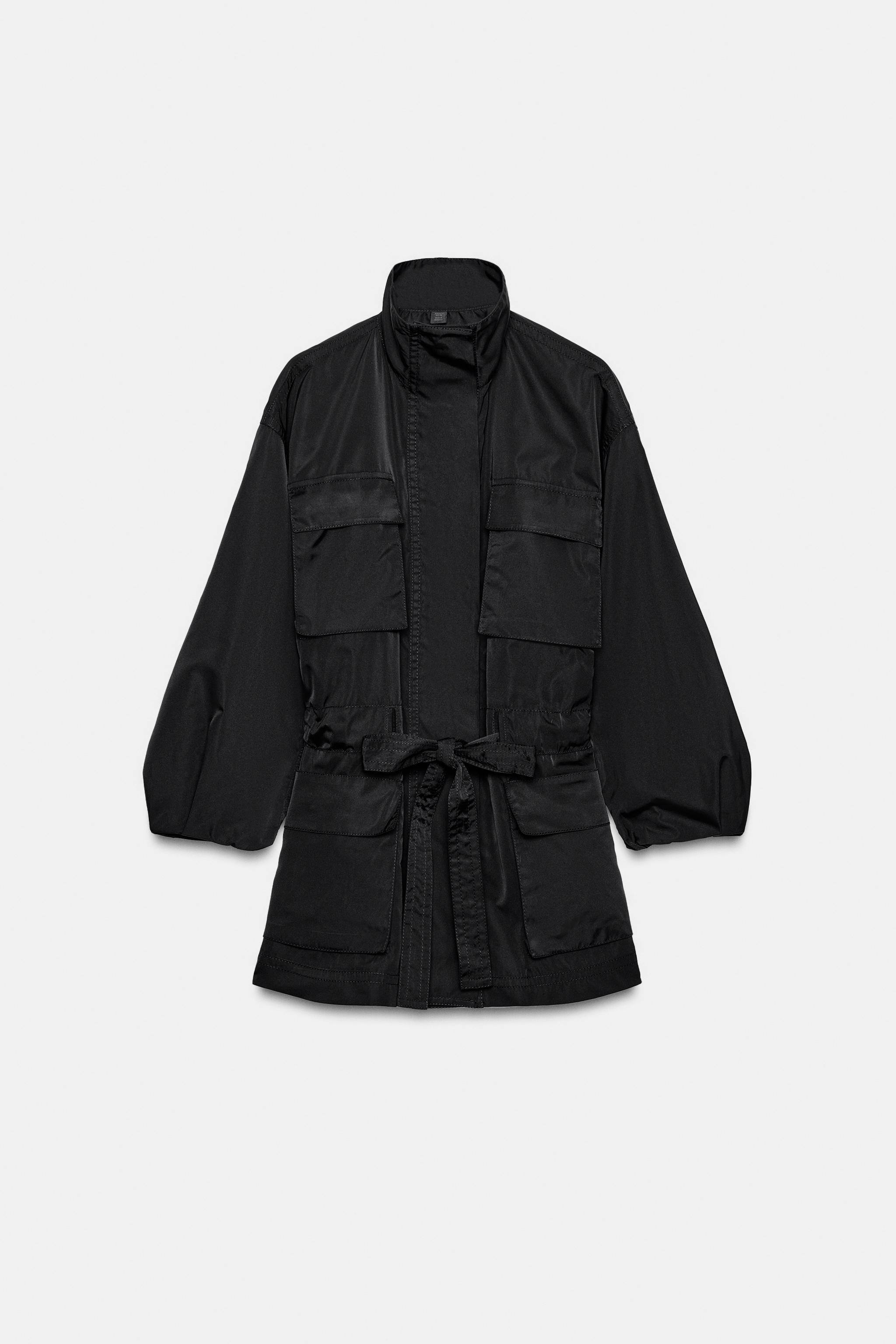 Zara ZW COLLECTION KEMERLİ CEKET görsel 7