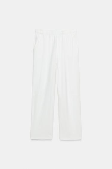 PANTALÓN BALLOON - Blanco roto de Zara - Imagen 0