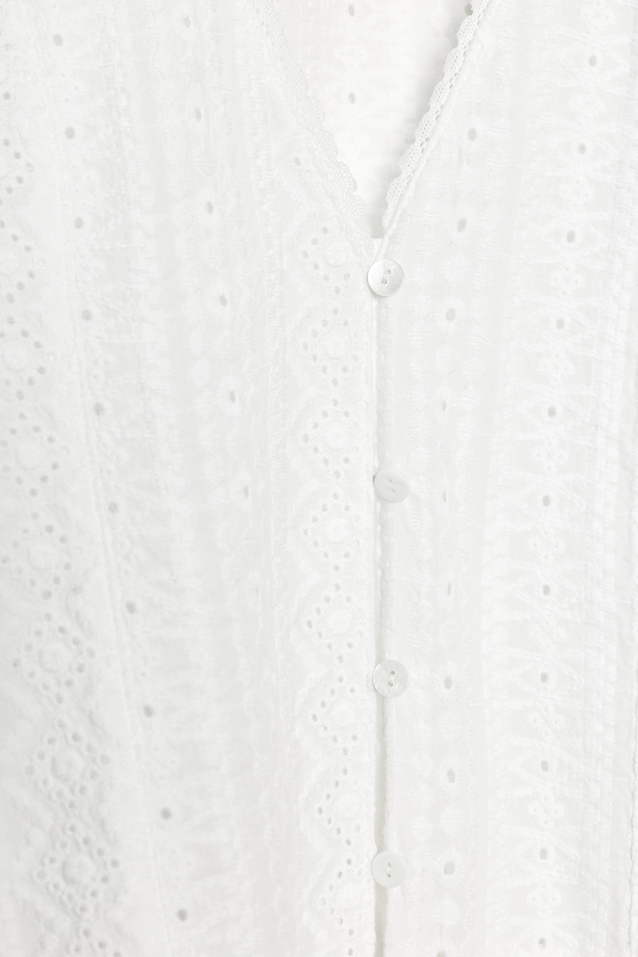 EYELET EMBROIDERED BLOUSE