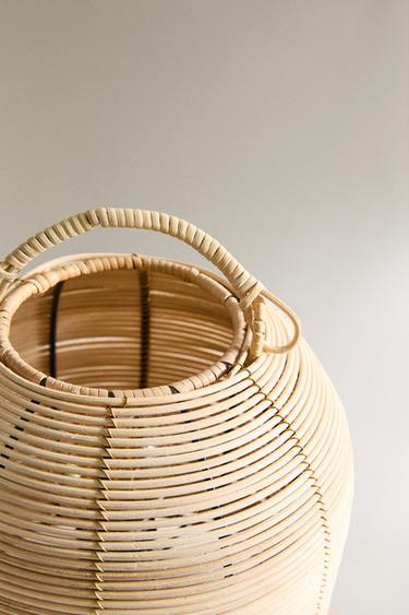 RATTAN TABLE LAMP - Light beige by Zara - Image 2