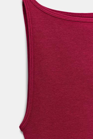 MINIMALIST SLEEVELESS TOP - Strawberry by Zara - Image 7