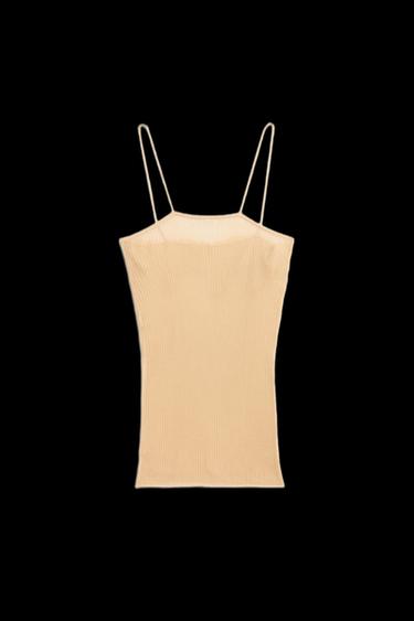LIMITED EDITION RIBBED LACE TOP - Light pink by Zara