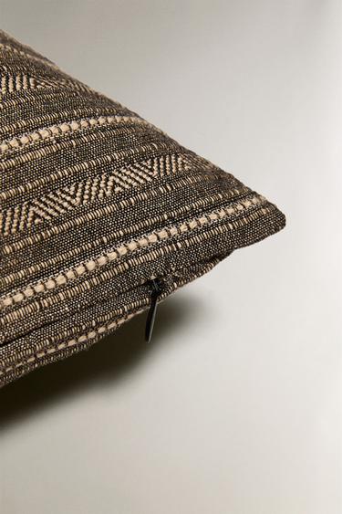 HOUSSE DE COUSSIN RAYURES - Gris anthracite de Zara - Image 3