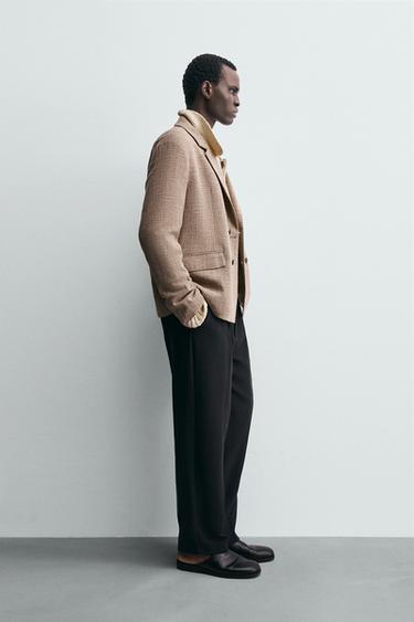 TEXTURED DOUBLE-BREASTED BLAZER - Mid-camel de Zara - Image 3