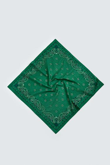 PAISLEY PRINT BANDANA AARON LEVINE X ZARA - Green by Zara