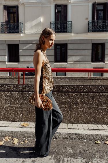 JEAN Z1975 WIDE LEG TAILLE HAUTE - Noir de Zara - Image 2