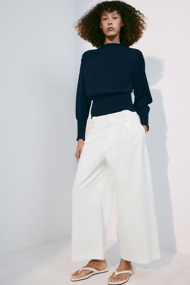 JERSEY PUNTO CINTURA ANCHA - Azul tinta de Zara