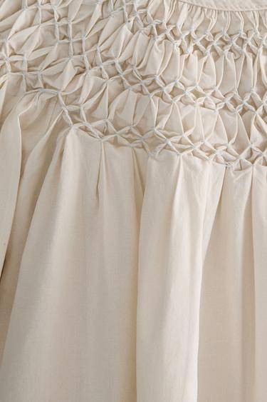 CHILDREN'S SMOCKED DRESS - Cream by Zara - Image 3