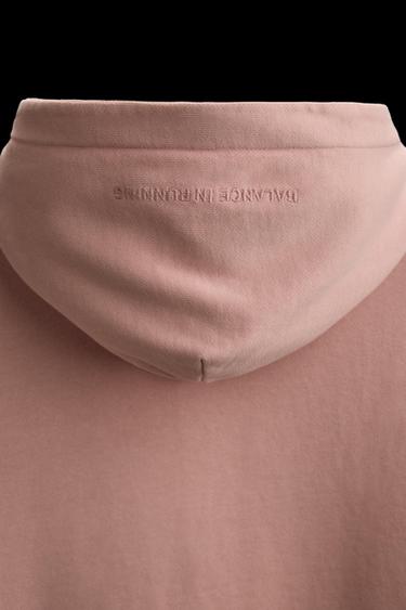 HOODIE-SWEATSHIRT MIT STICKEREI - Rosa von Zara