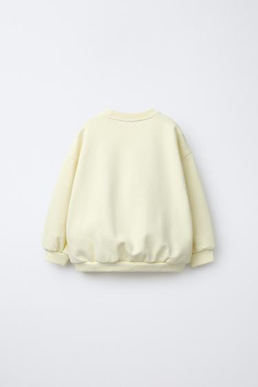 ANIMAL EMBROIDERY SWEATSHIRT - Yellow by Zara - Image 1