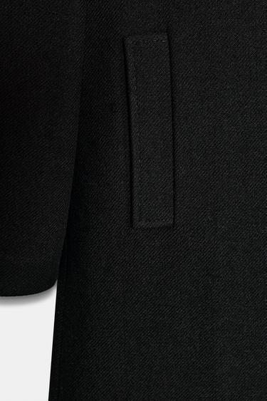 MANTEAU EN MÉLANGE DE LAINE ZW COLLECTION - Noir de Zara - Image 9