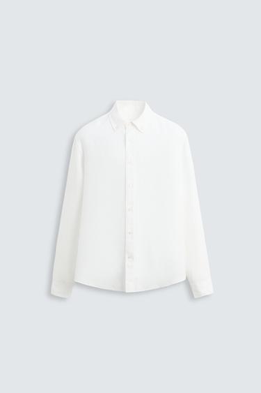 CAMISA 100% LINHO - Branco da Zara