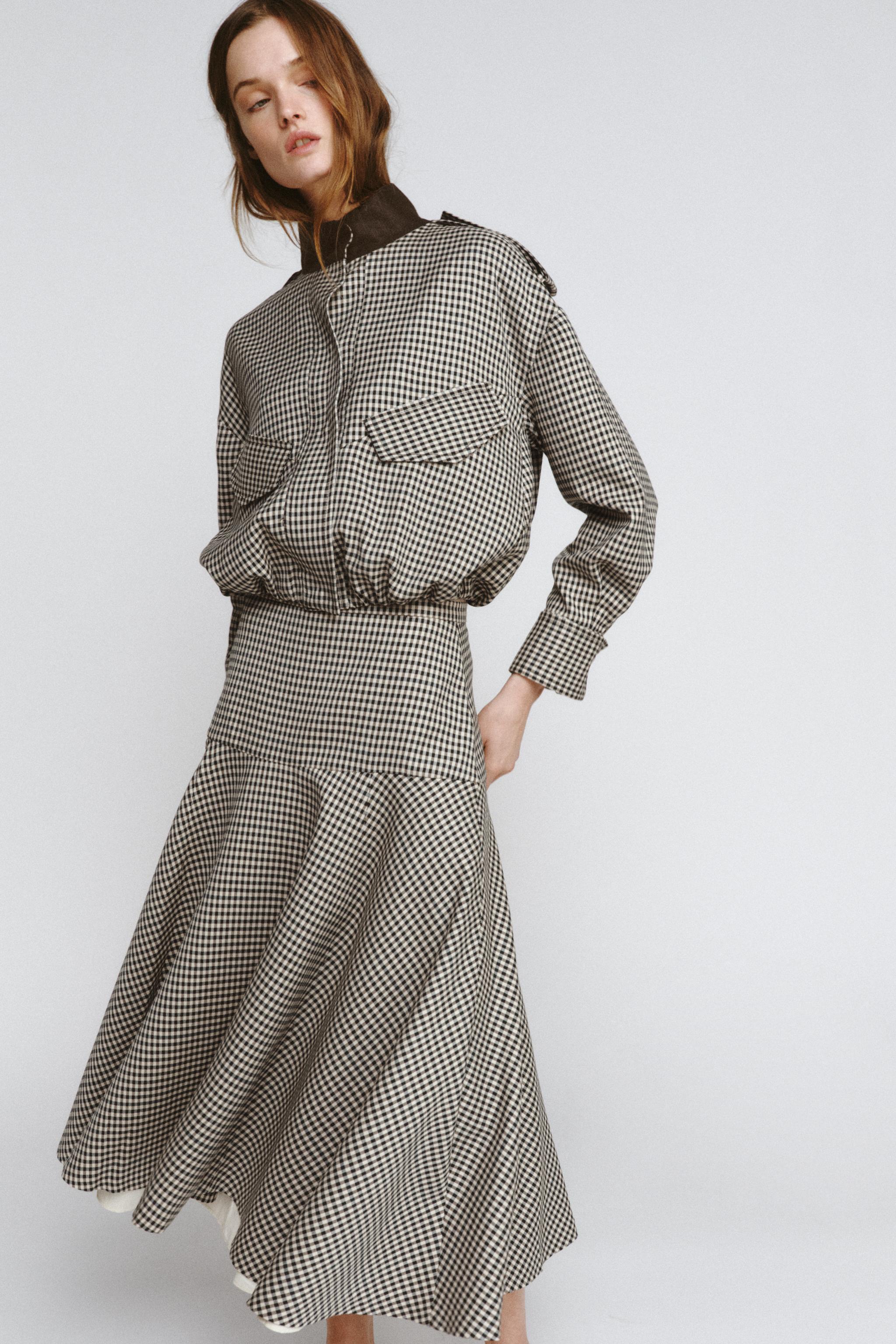 ZW COLLECTION CHECK BOMBER JACKET