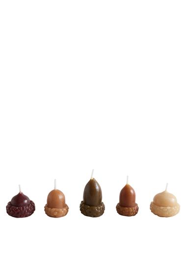 PUMPKIN SPICE ACORN SCENTED CANDLES (PACK OF 5) - Pumpkin by Zara