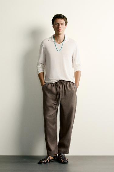 PANTALÓN RELAXED FIT 100% LINO