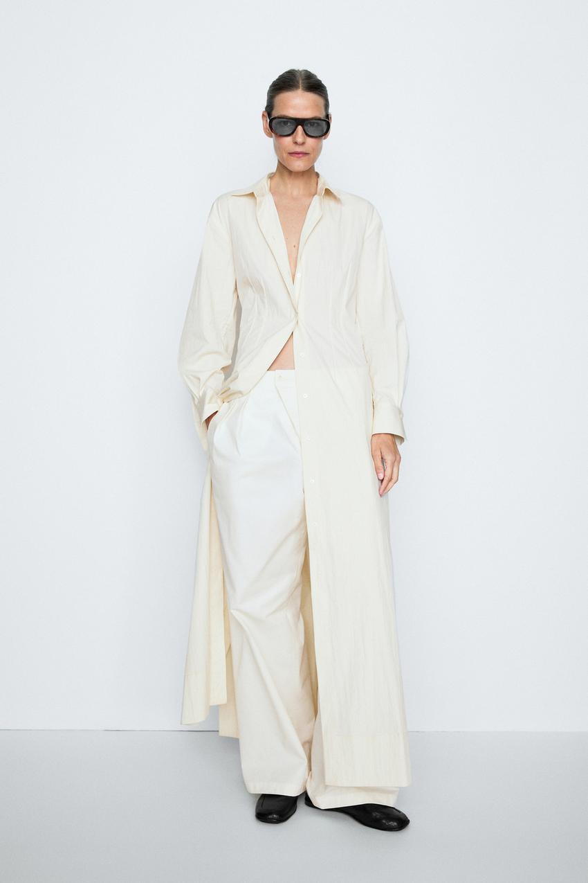 flowy dress shirts TA3 Flowy Shirt - Gauze White