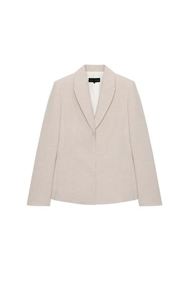 BLAZER WITH HIDDEN BUTTONS - Sand / Marl by Zara