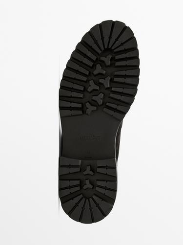 Botín chelsea serraje caña alta - Marrón de Zara - Imagen 0