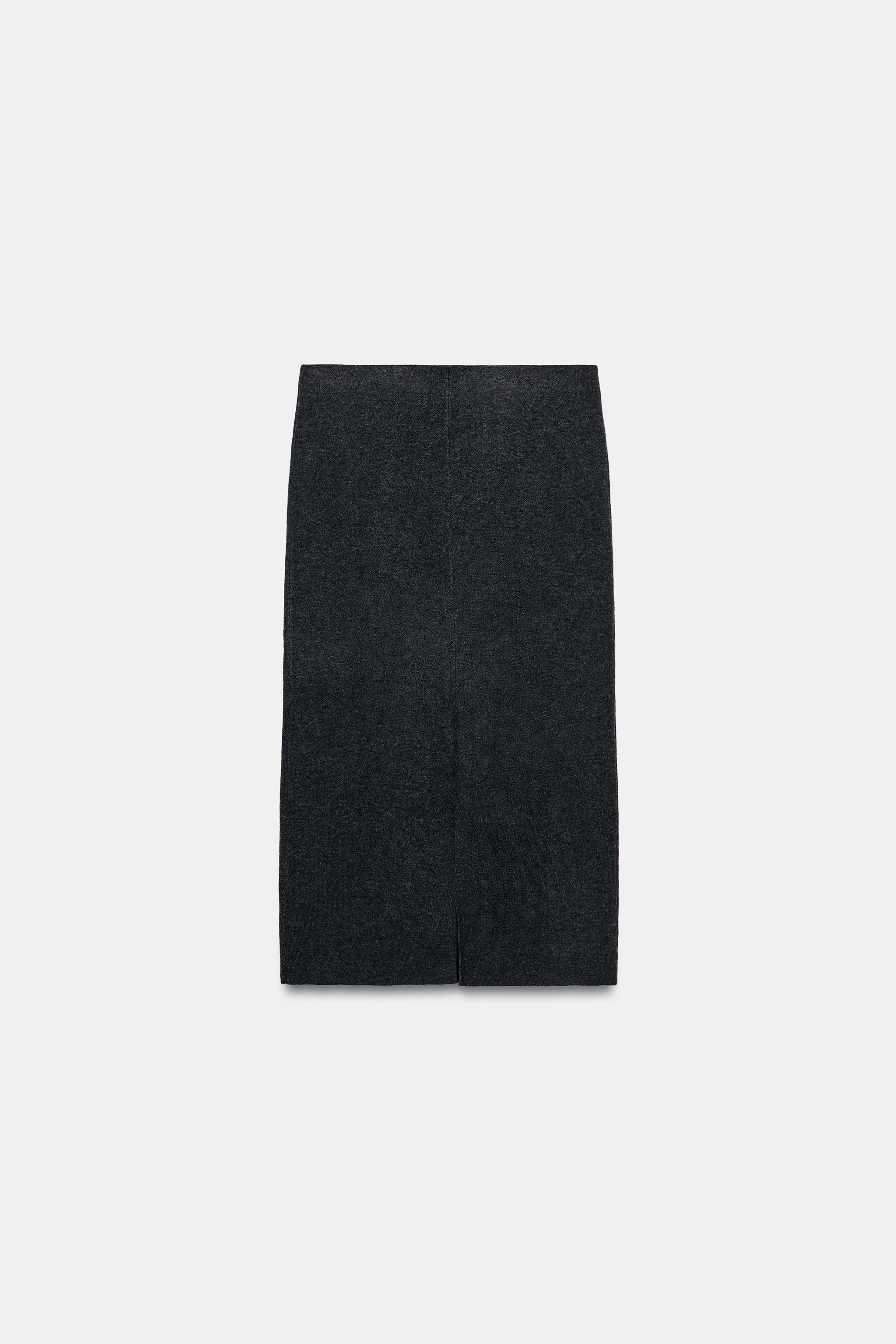 Zara Triko Midi Etek görsel 6