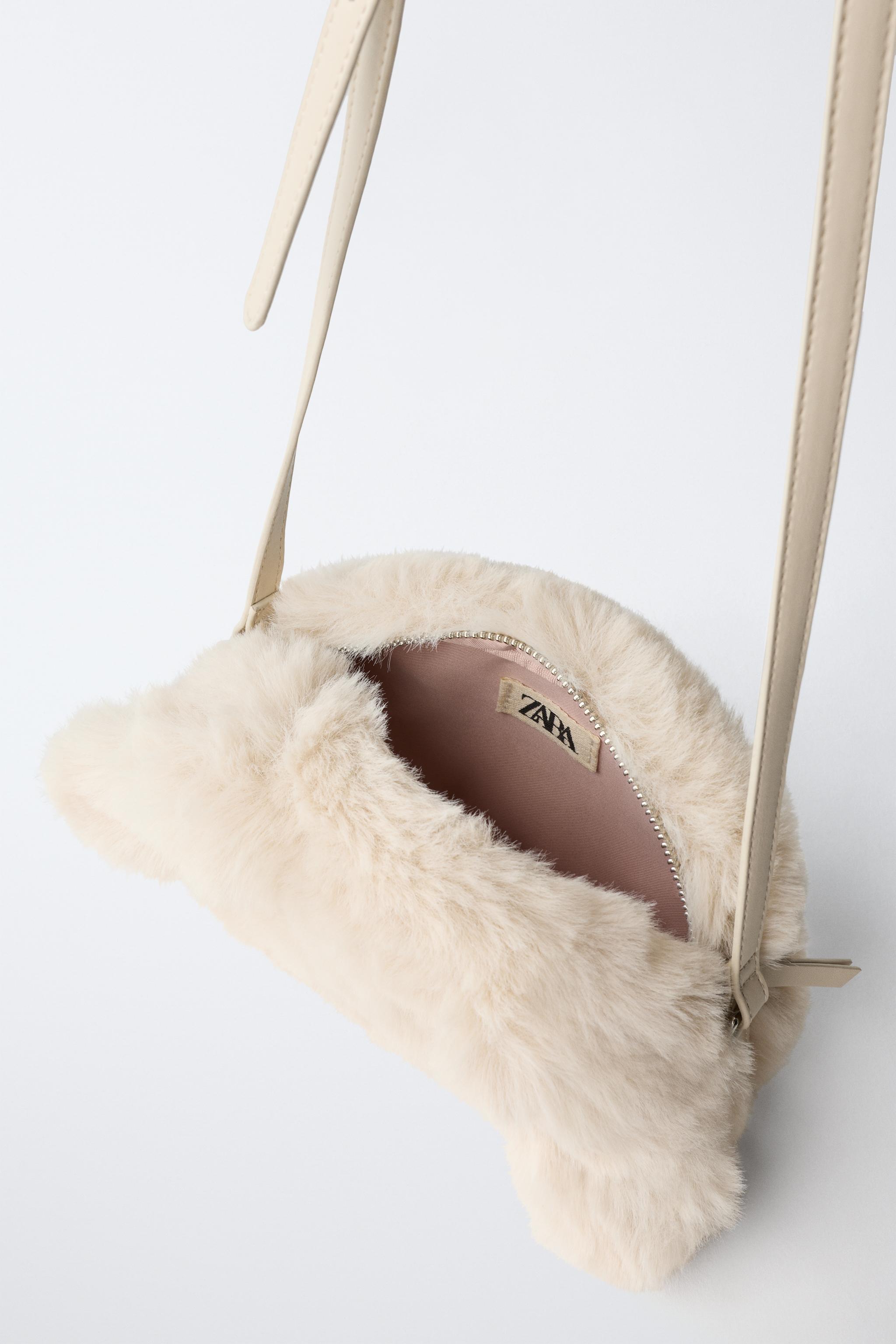 SAC BANDOULIÈRE LAPIN EN FAUSSE FOURRURE