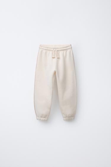 PANTALÓN JOGGER LISO - Crudo de Zara - Imagen 0