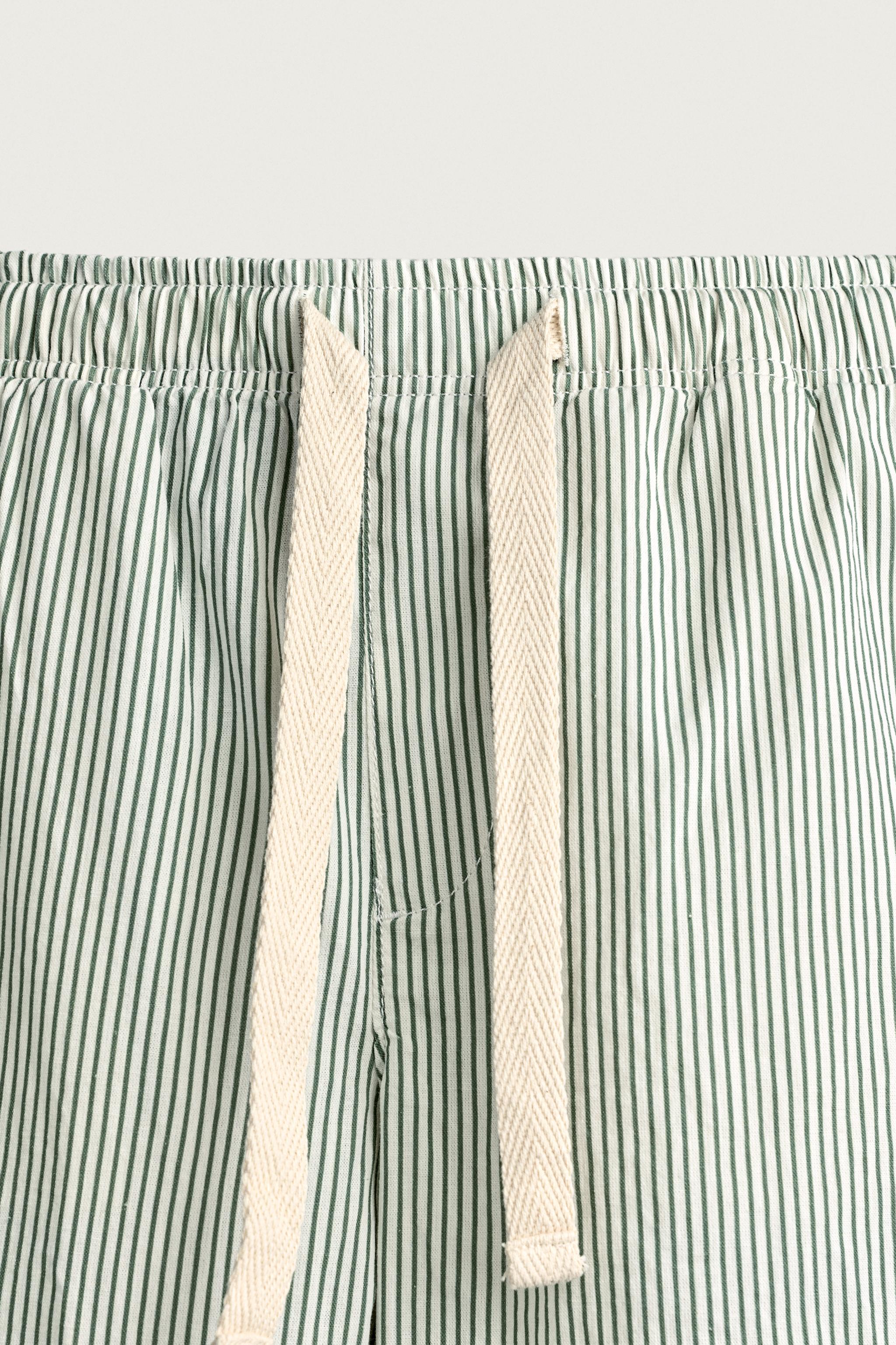 Мужские брюки Zara STRIPED BAGGY FIT PANTS — фото 8