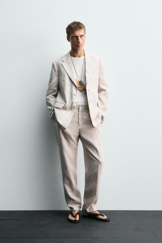 SUIT PANTS IN 100% LINEN
