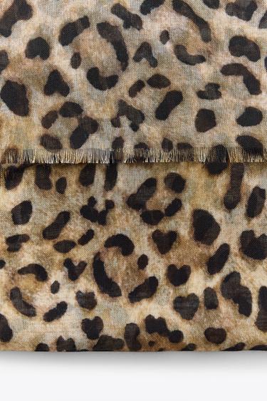 ANIMAL PRINT MODAL SCARF - Leopard by Zara - Image 1