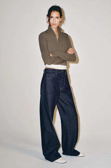 ZW COLLECTION MID-WAIST STRAIGHT JEANS - Blue by Zara - Image 0