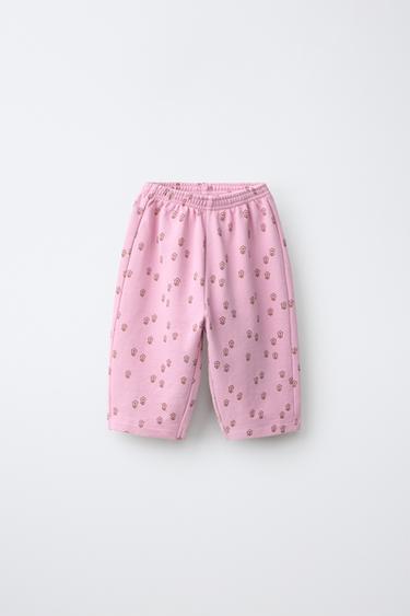 TWO-PACK FLORAL AND SOLID SWEATPANTS — Pink 2