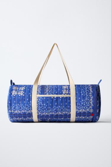 Zara BANDANA BOWLING BAG - Blue