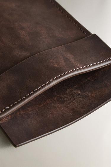 LEATHER CARPENTER POCKET - Brown by Zara - Image 3