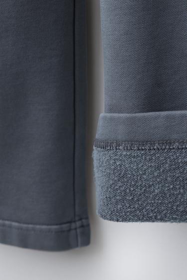 WASHED-EFFECT WIDE-LEG TROUSERS - Light blue by Zara - Image 3