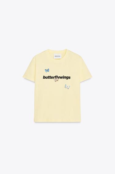 MARIAN ELLIS ROWAN BUTTERFLY PRINT T-SHIRT - Yellow by Zara - Image 5