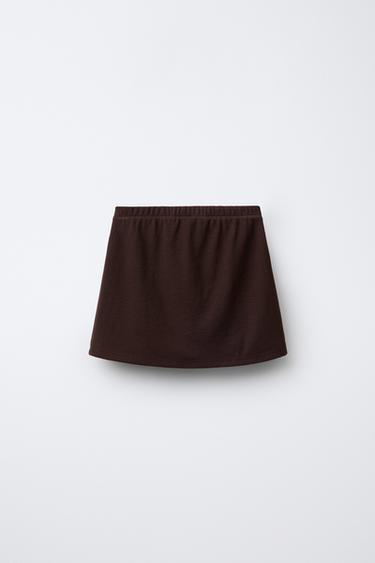 SOFT TOUCH BERMUDA SKORT WITH BOW - Brown by Zara - Image 1
