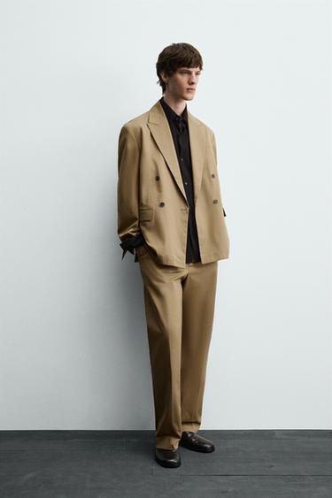 LIMITED EDITION DOUBLE-BREASTED BLAZER - camel by Zara - Image 0