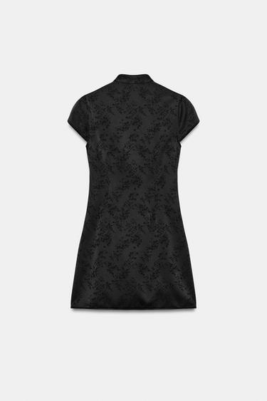 SHORT JACQUARD DRESS - Black by Zara - Image 8