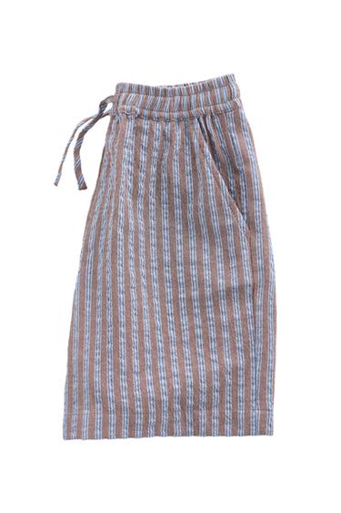 TIMELESZ – GESTREIFTE BERMUDASHORTS - Braunblau von Zara
