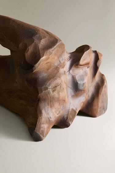 DECORATIVE WOODEN TRUNK - Light beige by Zara - Image 3