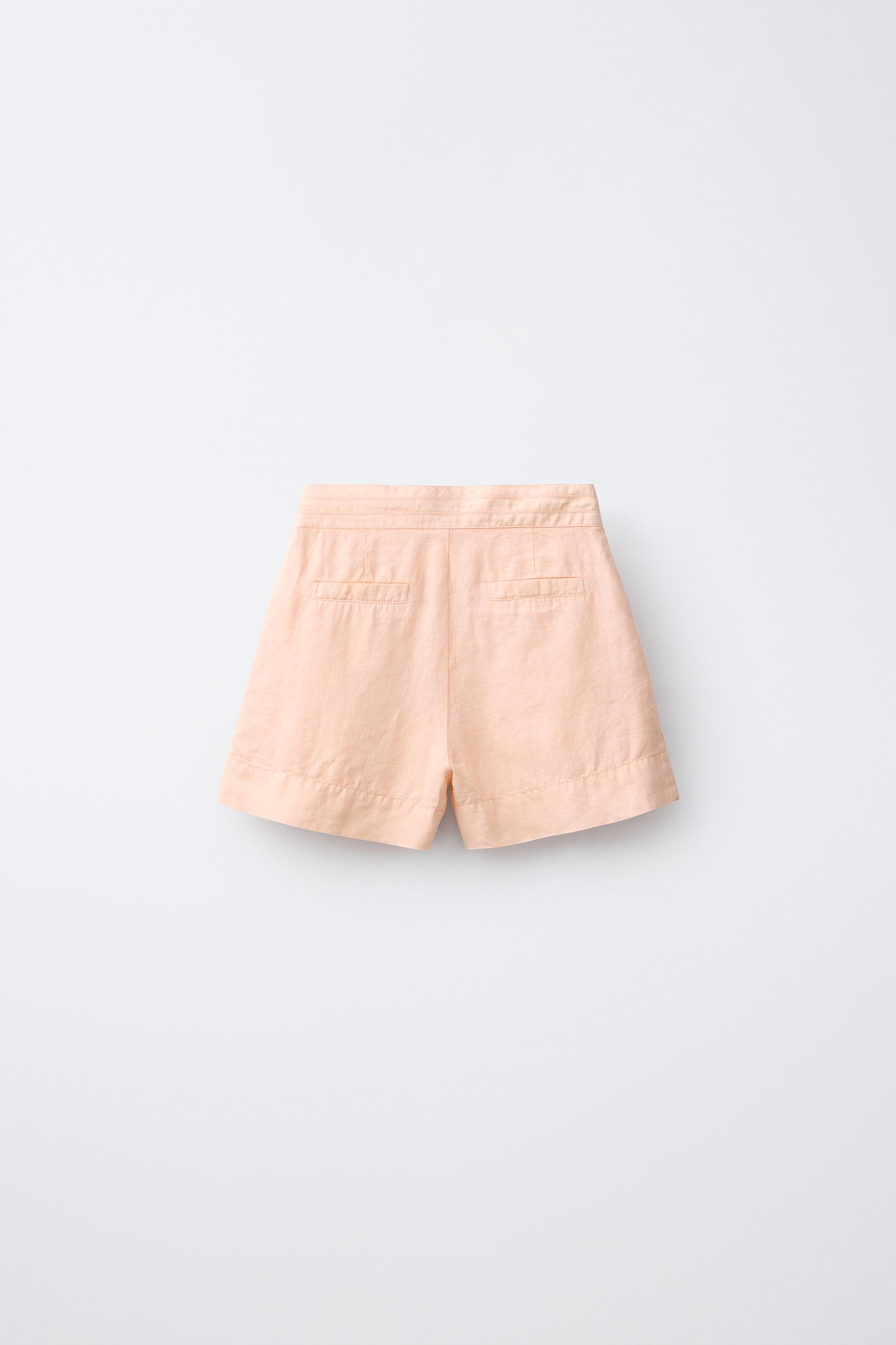 100% LINEN POCKET SHORTS
