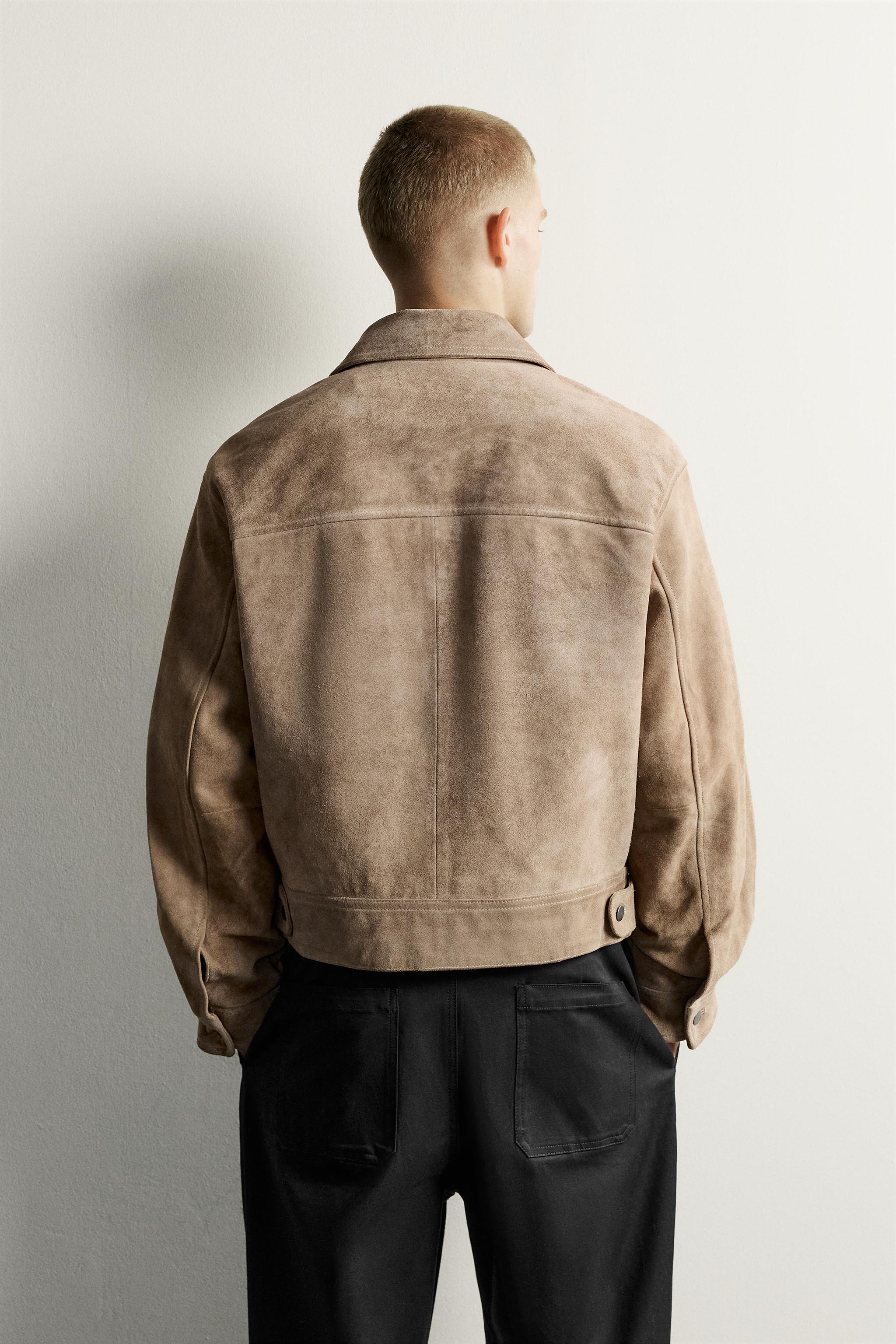 CROPPED SUEDE LEATHER JACKET
