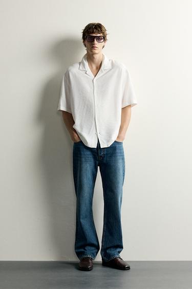 CAMISA REGULAR FIT FLUIDA - Branco da Zara - Imagem 0