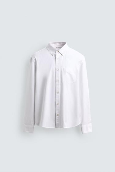 TEXTURED OXFORD SHIRT - White by Zara