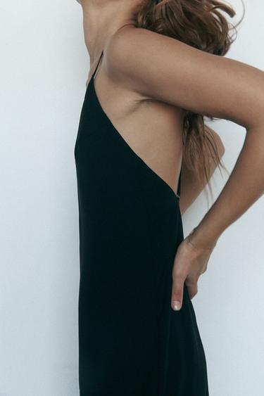 ROBE LONGUE DOUBLURE À BRETELLES MULTIPOSITIONS - Noir de Zara - Image 2